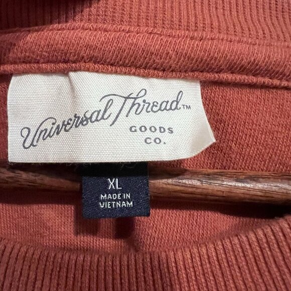 Universal Thread Orange Size XL Women's Textured Fleece Sweatshirt Crew Neck - Picture 8 of 10